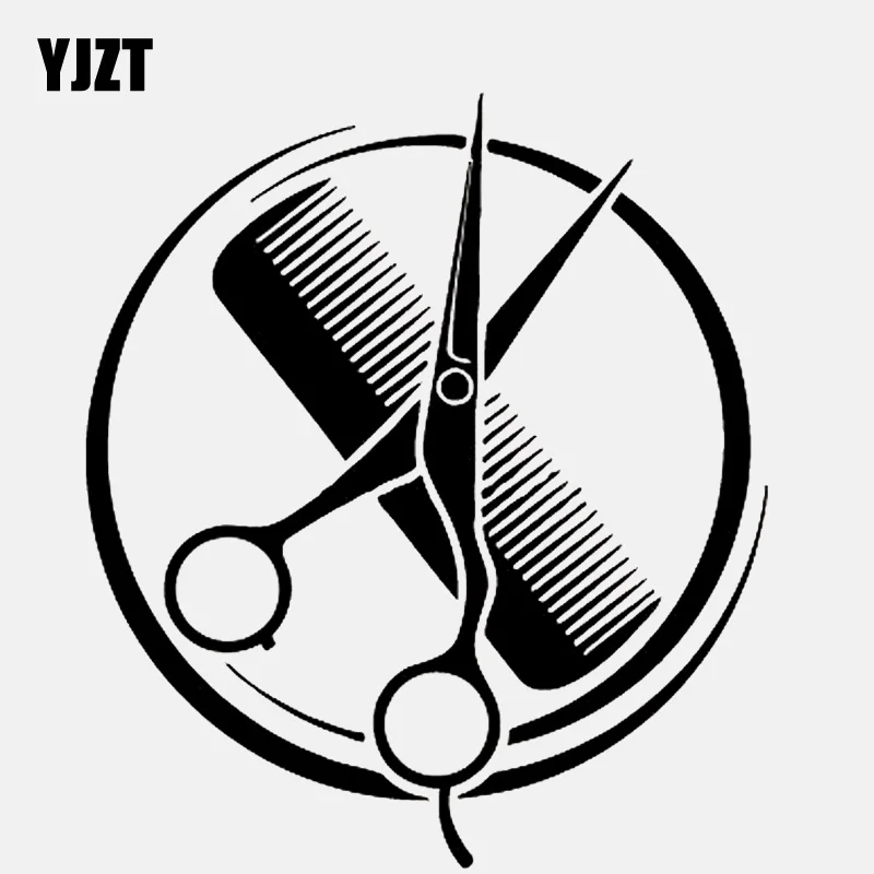 YJZT 12.9CM*14.6CM Comb Scissors Barbershop Beauty Salon Vinyl Black/Silver Car Sticker C22-0056
YJZT 12.9CM*14.6CM Comb Scissors Barbershop Beauty Salon Vinyl Black/Silver Car Sticker C22-0056
