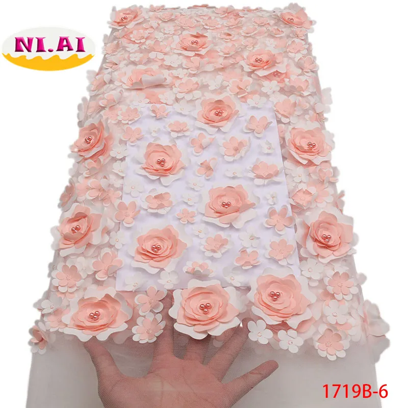 African Lace 2019 Latest High Quality Beaded 3D Flower Fabric French Tulle Mesh Lace Fabric Pink Lace Fabric Dress NA1719B-2
African Lace 2019 Latest High Quality Beaded 3D Flower Fabric French Tulle Mesh Lace Fabric Pink Lace Fabric Dress NA1719B-2