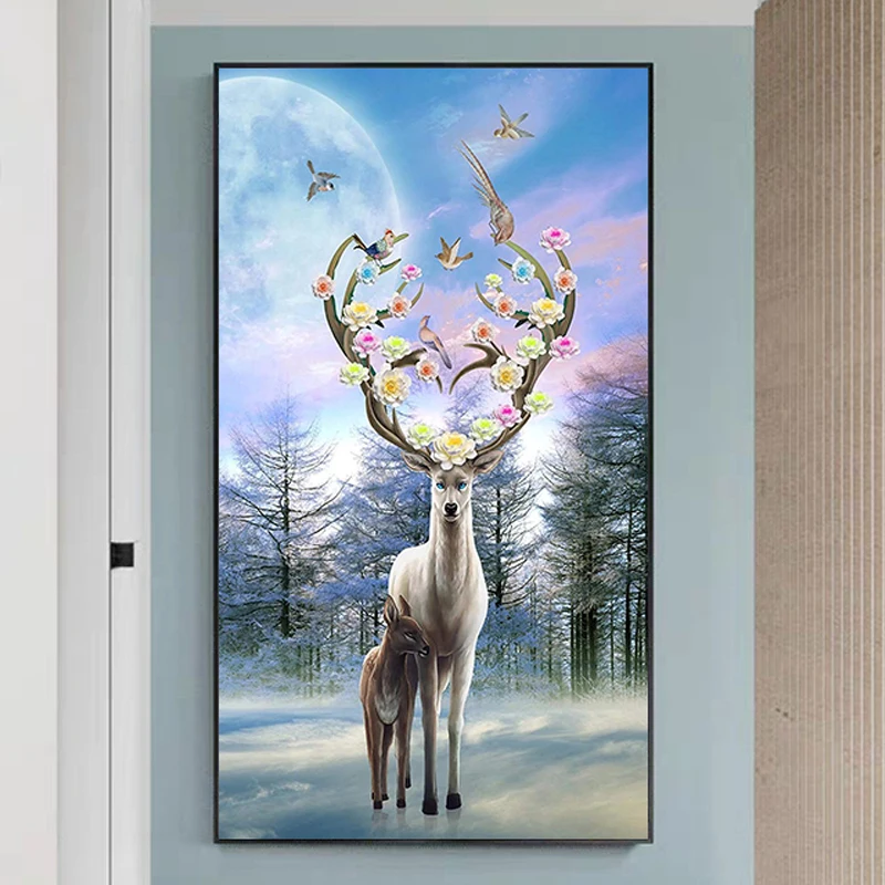 DIY 5D Diamond Painting Animal deer Full circular Diamond Embroidery Cross Stitch Rhinestone Home decor gift
DIY 5D Diamond Painting Animal deer Full circular Diamond Embroidery Cross Stitch Rhinestone Home decor gift