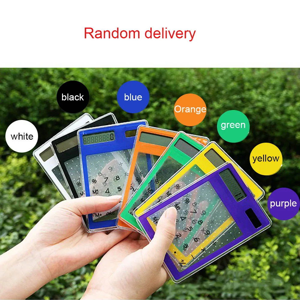 Solar Ultra Slim Touchscreen LCD 8 Digit Electronic Transparent Calculator Home Office Use TU-shop
Solar Ultra Slim Touchscreen LCD 8 Digit Electronic Transparent Calculator Home Office Use TU-shop