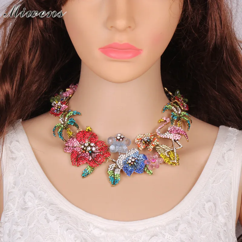 Miwens New Fashion Design Flower Choker Necklace Colorful Crystal Statement Necklace Women Wedding Party Collar Jewelry
Miwens New Fashion Design Flower Choker Necklace Colorful Crystal Statement Necklace Women Wedding Party Collar Jewelry
