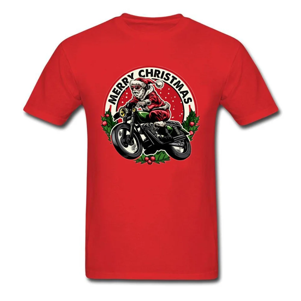 Santa Claus Motorcycle Rider_red