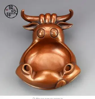 Antique bronze Pure Copper High Quality Chinese Brass Copper Cow Head Ashtray Exquisite Business Gift Home Office Ornaments
Antique bronze Pure Copper High Quality Chinese Brass Copper Cow Head Ashtray Exquisite Business Gift Home Office Ornaments