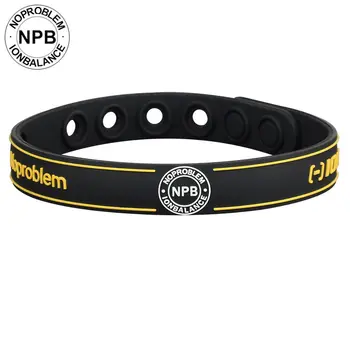 

Noproblem 033 health power sports silicone waterproof young smart tourmaline germanium wristband band bracelet