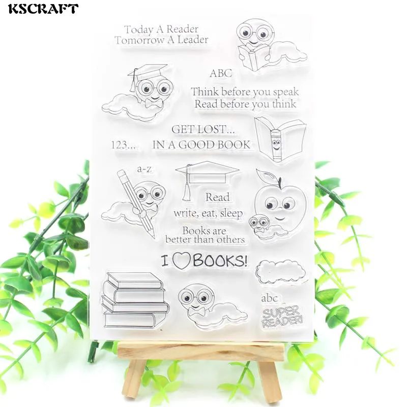KSCRAFT I Love Books Transparent Clear Silicone Stamps for DIY Scrapbooking/Card Making/Kids Fun Decoration Supplies 286
KSCRAFT I Love Books Transparent Clear Silicone Stamps for DIY Scrapbooking/Card Making/Kids Fun Decoration Supplies 286