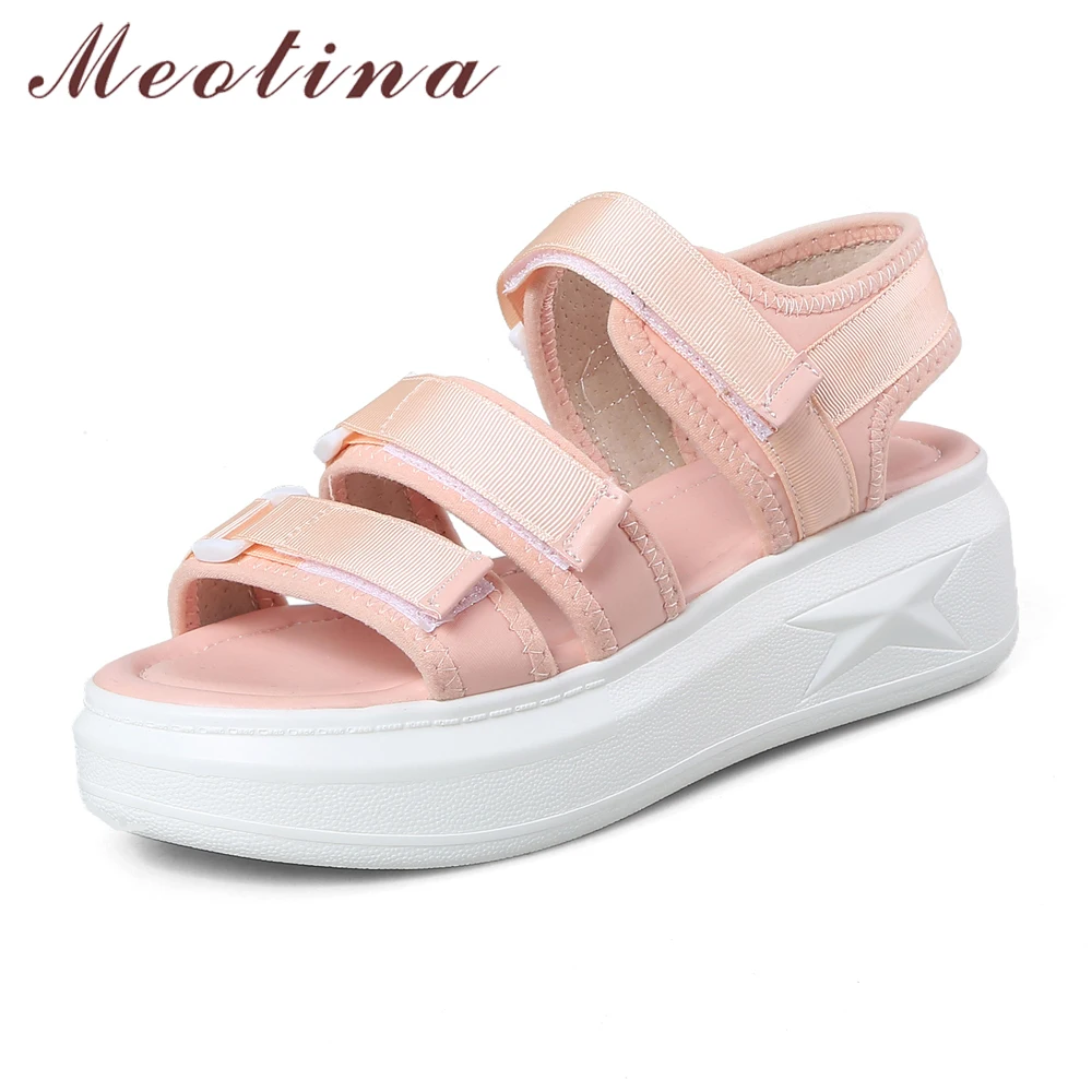 Meotina Women Sandals Summer Shoes Casual Flat Platform Shoes Fashion Open Toe Sandals Female Creepers Pink Black Big Size 34-43
Meotina Women Sandals Summer Shoes Casual Flat Platform Shoes Fashion Open Toe Sandals Female Creepers Pink Black Big Size 34-43