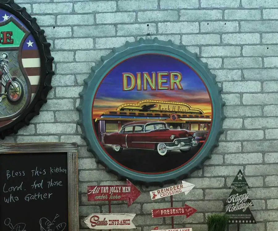 Large 3D effect tin sign "DIENR" Vintage Metal Painting Beer cap Bar Wallpaper Decor Retro Mural Poster Craft 50x50 CM
Large 3D effect tin sign "DIENR" Vintage Metal Painting Beer cap Bar Wallpaper Decor Retro Mural Poster Craft 50x50 CM