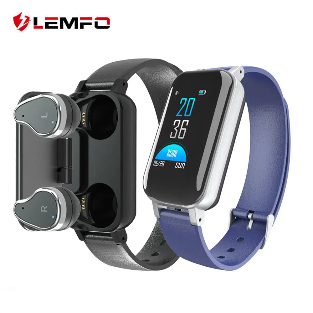LEMFO T89 Smart Wireless Bluetooth Headphone Heart Rate Blood Pressure Monitor Fitness Bracelet Smart Wristband Man Woman
LEMFO T89 Smart Wireless Bluetooth Headphone Heart Rate Blood Pressure Monitor Fitness Bracelet Smart Wristband Man Woman