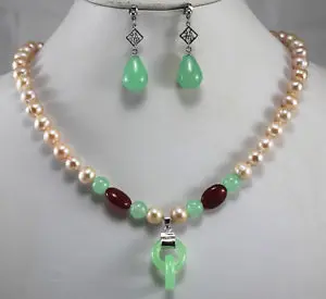Free shipping Fashion 8mm Mixed Color Pearl/Jade Necklace Earring Double Rings Jewelry Set (A0423)
Free shipping Fashion 8mm Mixed Color Pearl/Jade Necklace Earring Double Rings Jewelry Set (A0423)