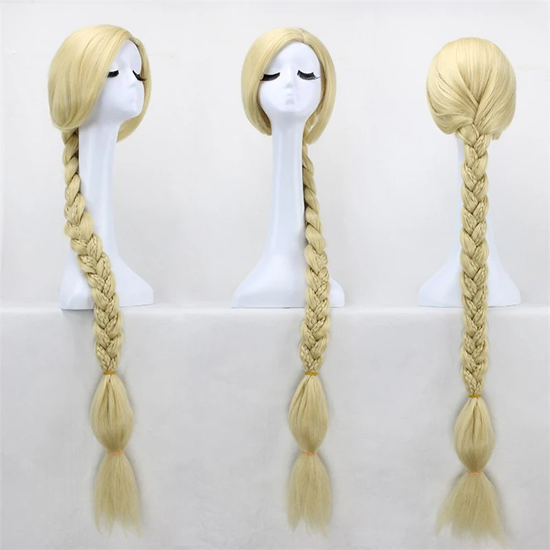 47" 120cm Super Long Blonde Braid Tangled Princess Rapunzel Heat Resistant Hair Cosplay Costume Wig + Free Wig Cap
47" 120cm Super Long Blonde Braid Tangled Princess Rapunzel Heat Resistant Hair Cosplay Costume Wig + Free Wig Cap