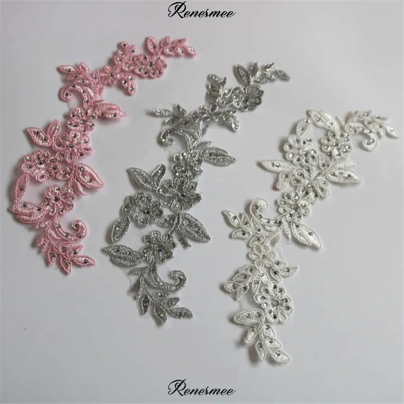 5Pc Silver Handmade Hot drilling Diamond 3D Flower Lace Flower Bride Wedding Dress diy Tiara Veil Lace Accessories Patch 19X6cm
5Pc Silver Handmade Hot drilling Diamond 3D Flower Lace Flower Bride Wedding Dress diy Tiara Veil Lace Accessories Patch 19X6cm