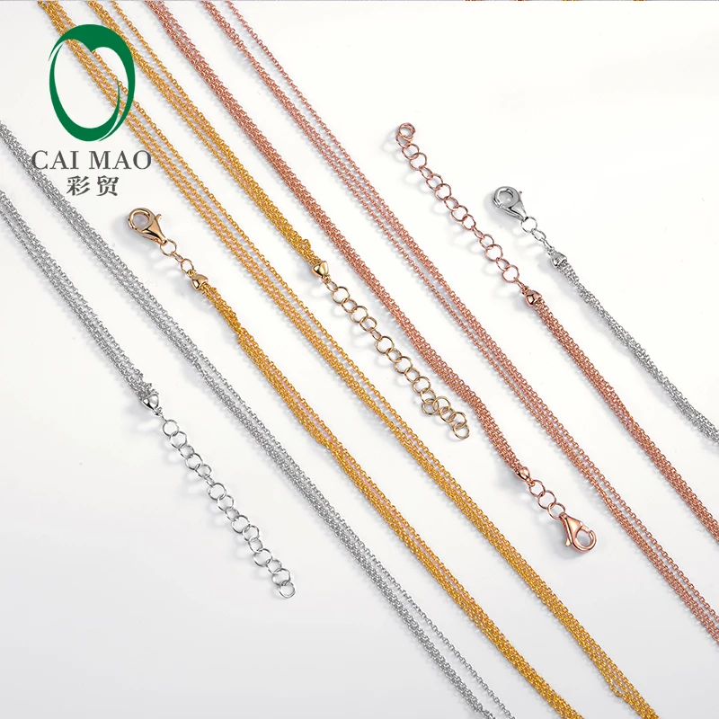 CAIMAO 18K White Yellow Rose Gold Chain Necklace 16inch to 18inch About 40CM to 45CM For Women Anniversary
CAIMAO 18K White Yellow Rose Gold Chain Necklace 16inch to 18inch About 40CM to 45CM For Women Anniversary