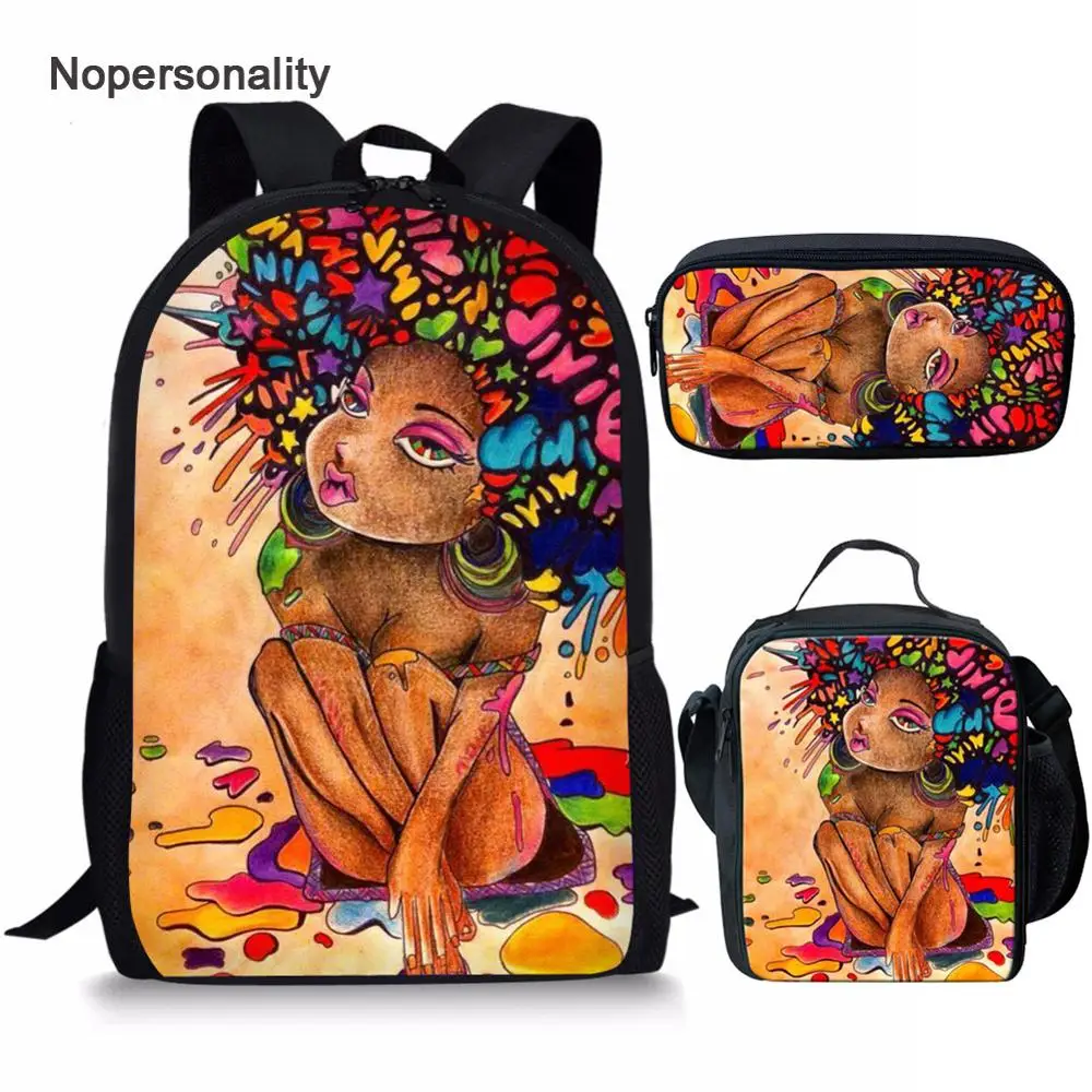 Nopersonality Cartoon School Bag Set African American Girls Schoolbag for Primary Student Kids Unique Children Backpack Mochila
Nopersonality Cartoon School Bag Set African American Girls Schoolbag for Primary Student Kids Unique Children Backpack Mochila