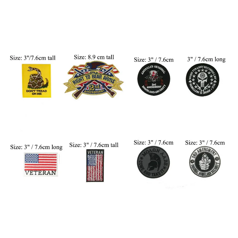 DON'T TREAD ON ME GADSDEN FLAG 2nd Amendment HOMELAND SECURITY US Military Veteran Embroidered iron on patch
DON'T TREAD ON ME GADSDEN FLAG 2nd Amendment HOMELAND SECURITY US Military Veteran Embroidered iron on patch