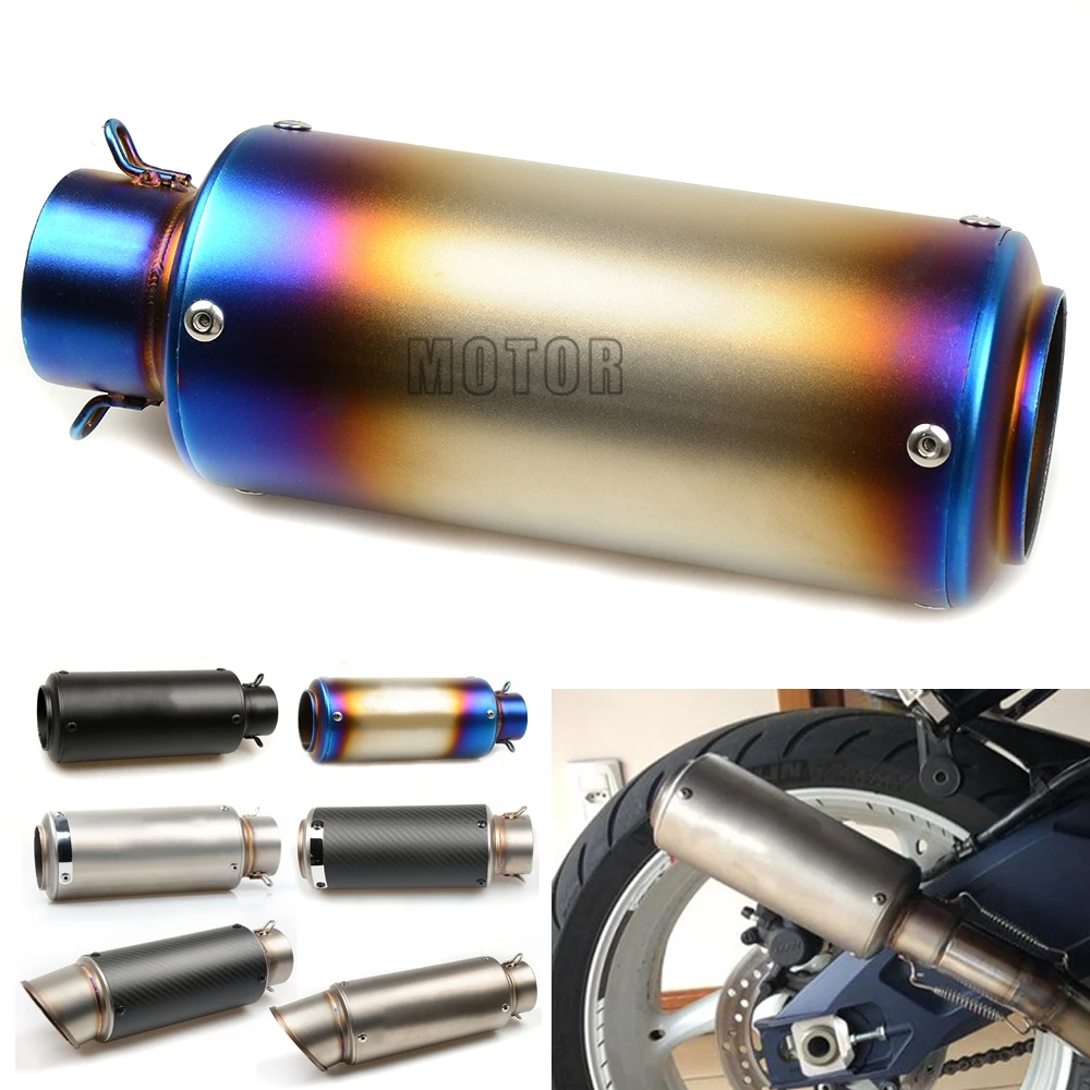 36-51mm 61mm Motorcycle Exhaust Modified Muffler Pipe Scooter Pit Bike Dirt Motocross For Yamaha R1 Kawasaki ER6N ER6F CBR250R
36-51mm 61mm Motorcycle Exhaust Modified Muffler Pipe Scooter Pit Bike Dirt Motocross For Yamaha R1 Kawasaki ER6N ER6F CBR250R