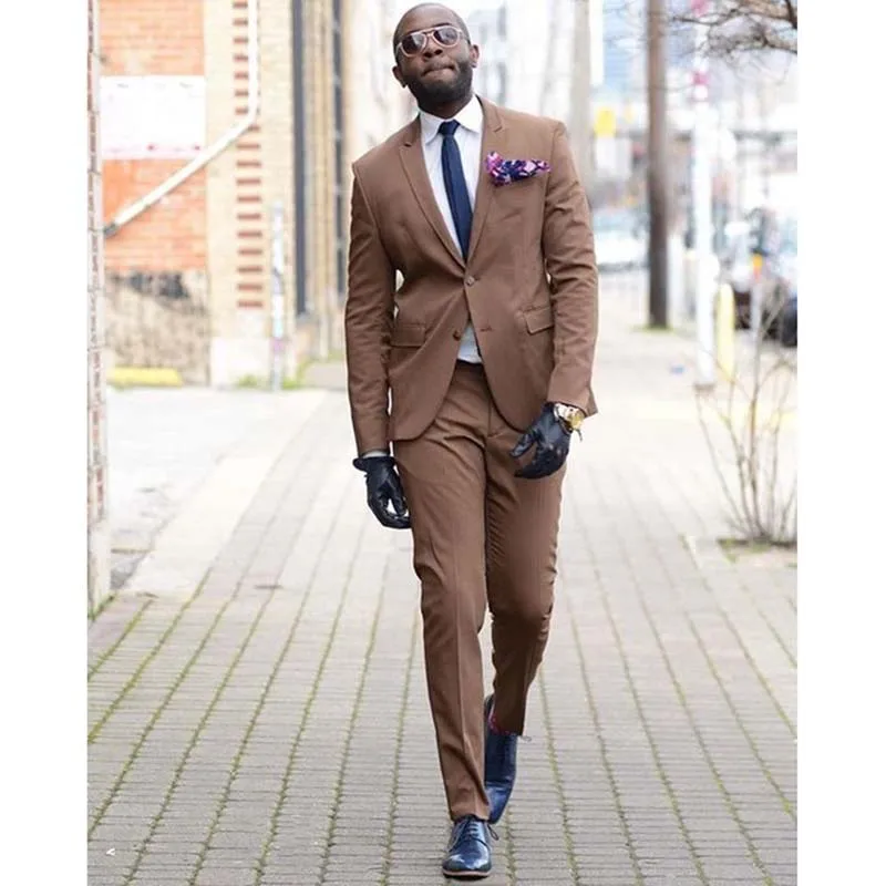 2020 Latest Brown Groom Tuxedo 2 Piece Slim Fit Wedding Prom Dinner Suits For Men Groomsman Blazer mens suit Terno masculino
2020 Latest Brown Groom Tuxedo 2 Piece Slim Fit Wedding Prom Dinner Suits For Men Groomsman Blazer mens suit Terno masculino