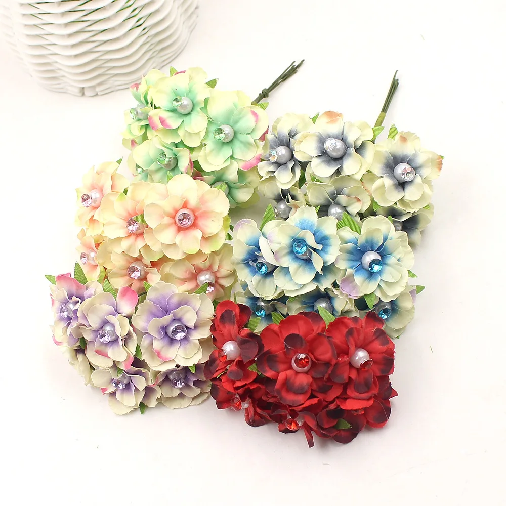 6pcs Artificial Flower Gorgeous Crystal Pearl Gradient Plum Wedding Decoration DIY Scrapbook Handicraft Accessories Wreath Flowe
6pcs Artificial Flower Gorgeous Crystal Pearl Gradient Plum Wedding Decoration DIY Scrapbook Handicraft Accessories Wreath Flowe