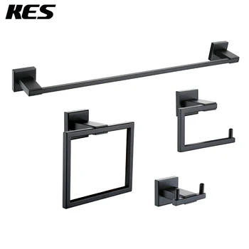 KES 4-Piece Bathroom Accessory Set Wall Mount SUS 304 Stainless Steel Matt Black , LA24BK-42
KES 4-Piece Bathroom Accessory Set Wall Mount SUS 304 Stainless Steel Matt Black , LA24BK-42