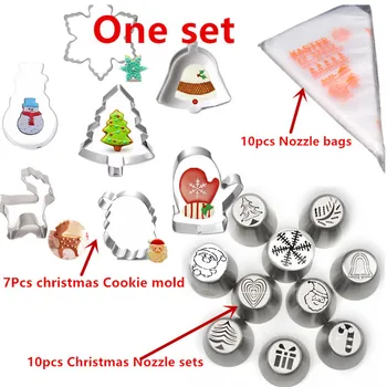 27Pcs Christmas Series Stainless Steel Cookie Mold Christmas Tree Icing Piping Tips Special Russian Nozzle Cake Baking Tools
27Pcs Christmas Series Stainless Steel Cookie Mold Christmas Tree Icing Piping Tips Special Russian Nozzle Cake Baking Tools