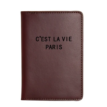 C'EST LA VIE PARIS Letters Passport Holder Functional Travel Cover engrave Name Card ID Holders Leather Passport Travel Wallet
C'EST LA VIE PARIS Letters Passport Holder Functional Travel Cover engrave Name Card ID Holders Leather Passport Travel Wallet