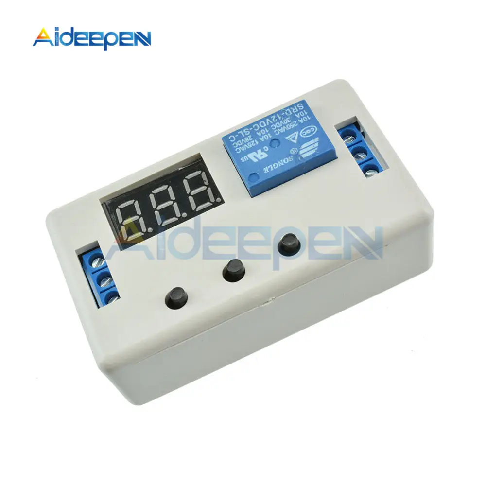 DC 12V LED Digital Time Delay Relay Module Programmable Timer Relay Control Switch Timing Trigger Cycle with Case for Indoor
DC 12V LED Digital Time Delay Relay Module Programmable Timer Relay Control Switch Timing Trigger Cycle with Case for Indoor