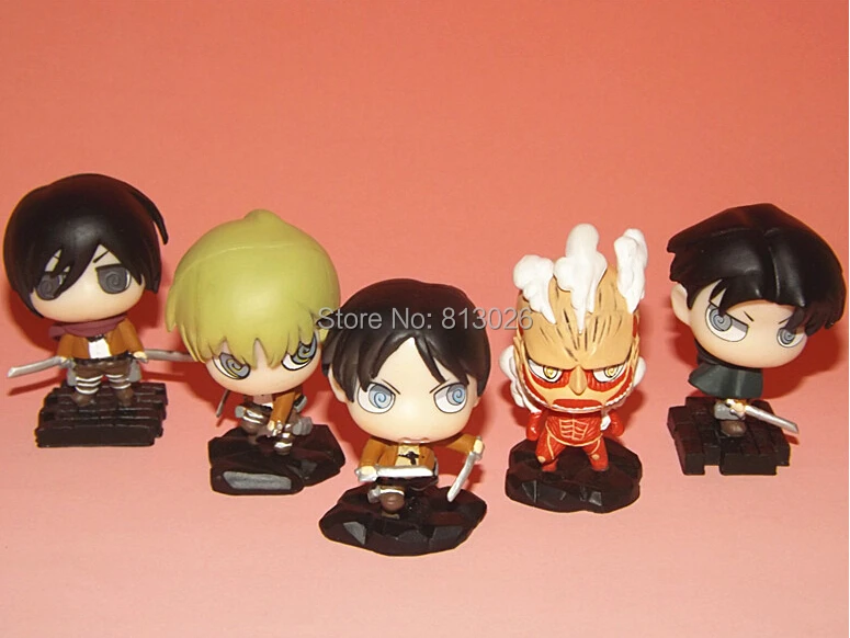 5pcs/set Attack on Titan Eren Mikasa Armin Rivaille PVC Action Figure Collection for christmas gift brinquedos Toys ToyO0022
5pcs/set Attack on Titan Eren Mikasa Armin Rivaille PVC Action Figure Collection for christmas gift brinquedos Toys ToyO0022