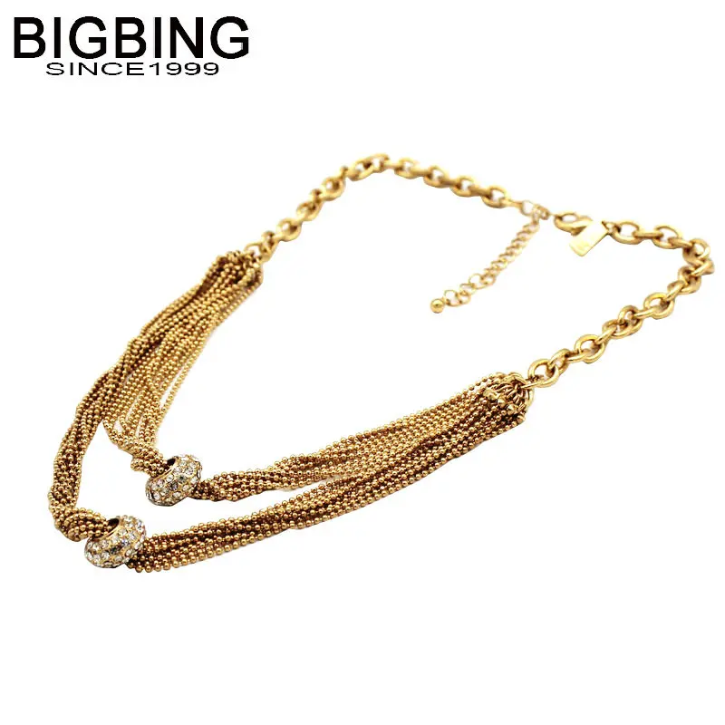 V130 BIGBING fashion jewelry golden layered chain crystla beads short necklace fashion necklace wholesale jewelry
V130 BIGBING fashion jewelry golden layered chain crystla beads short necklace fashion necklace wholesale jewelry