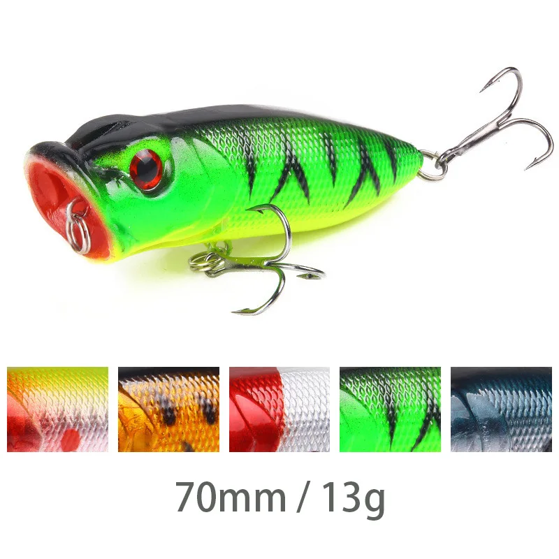 7cm/13g fishing lure 5 color Popper wobbler plastic bait 3D eyes isca artificial bait fish bait outdoor fishing gear accessories
7cm/13g fishing lure 5 color Popper wobbler plastic bait 3D eyes isca artificial bait fish bait outdoor fishing gear accessories