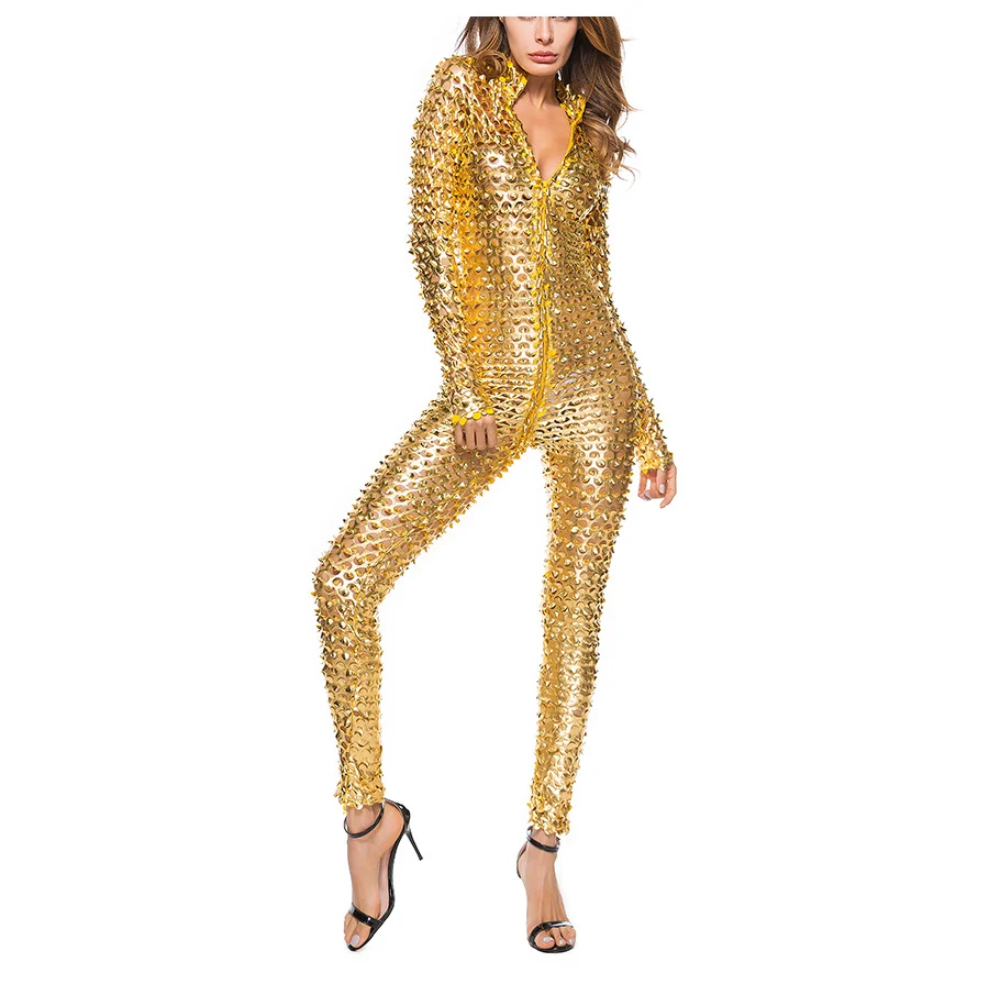 Sexy Women PVC Leather catsuit Sexy Shiny PU Bodysuit Nightclub Party Erotic Bodysuit Pole Dance Club Clothing (5)