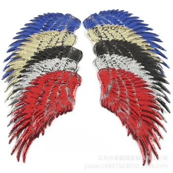 1 Pair S/M/L Big Sequin Patch Angel Feather Wings Iron On Patches For Clothing Jacket Embroidery Applique Clothes Stickers DIY
1 Pair S/M/L Big Sequin Patch Angel Feather Wings Iron On Patches For Clothing Jacket Embroidery Applique Clothes Stickers DIY