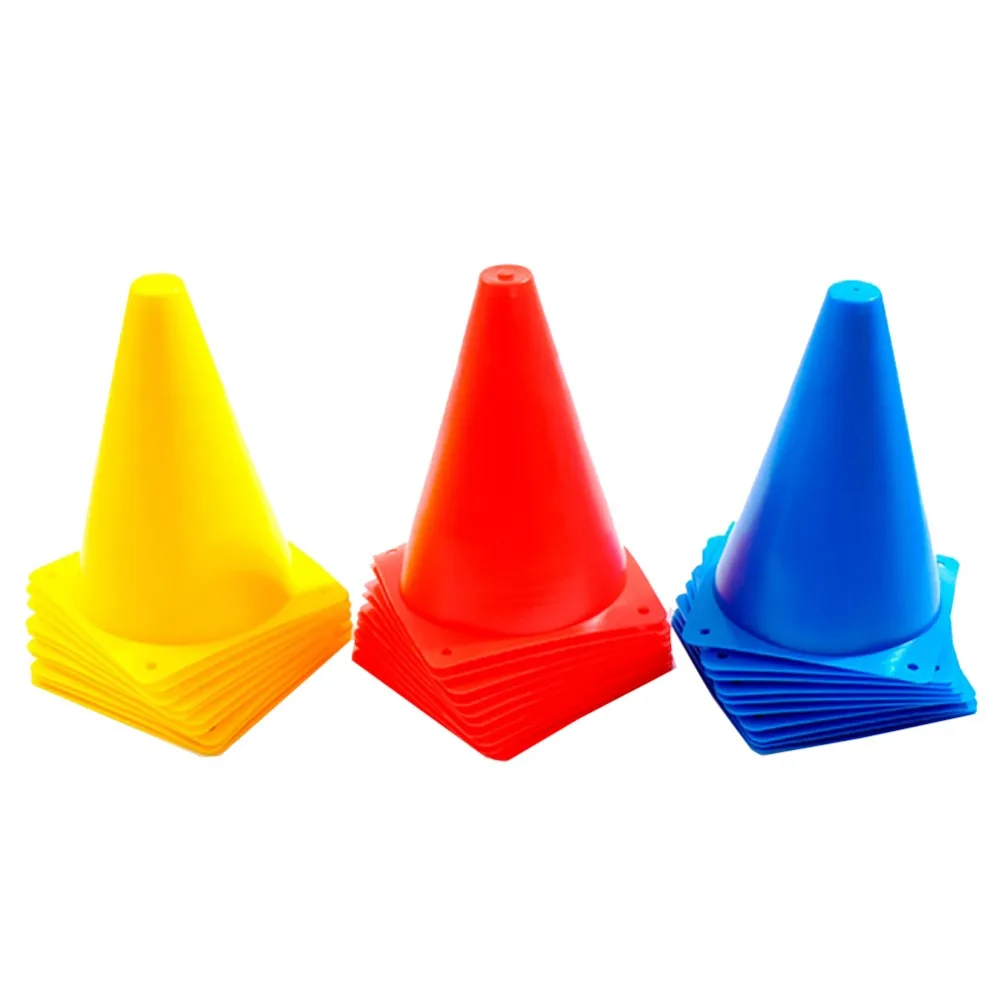 

Colorful Durable Aid Soccer High Quality Durable Portable 18cm Plastic Training Cones Stackable Boundaries Barrier #276701