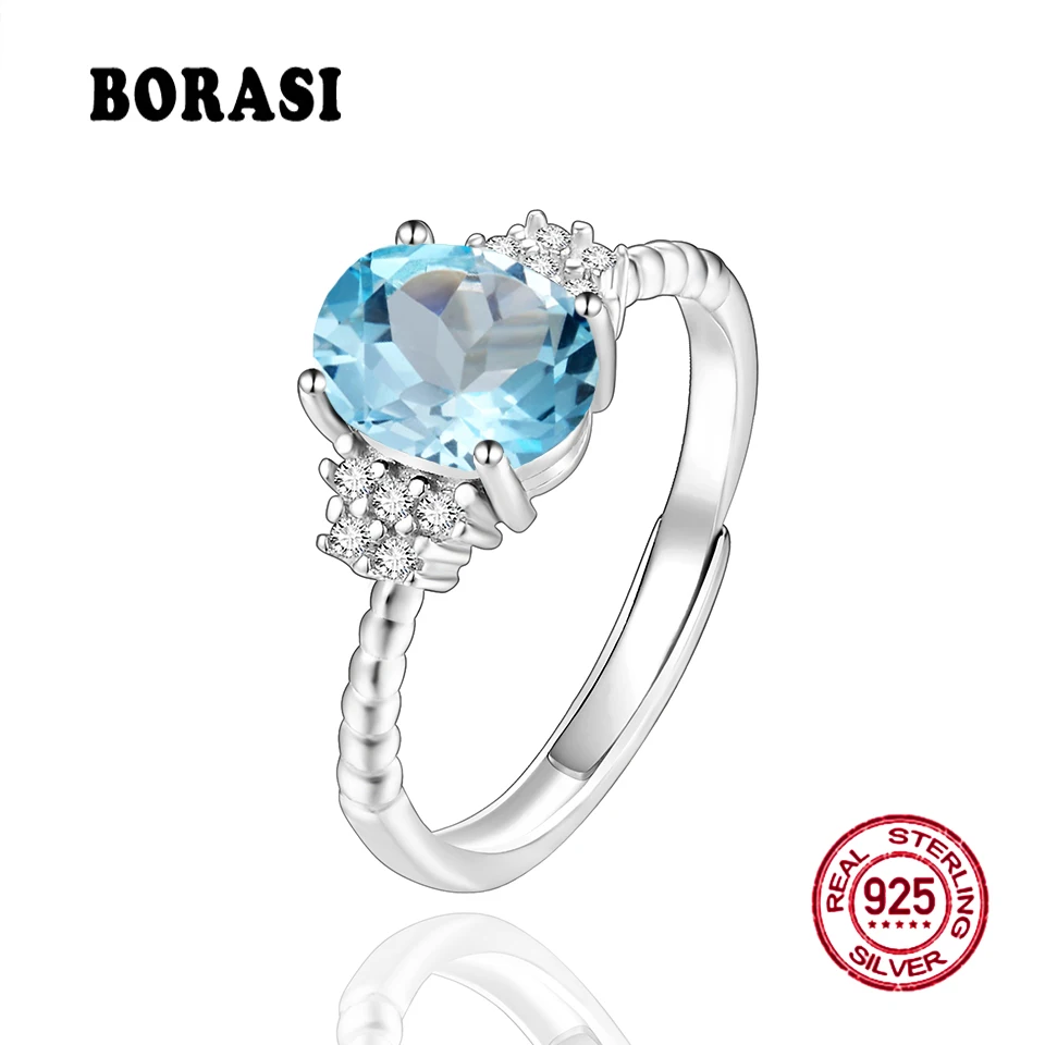 BORASI Genuine 925 Sterling Silver Colored Crystal Ring Angel Blue Stone Finger Rings for Women Wedding Anniversary Jewelry Anel
BORASI Genuine 925 Sterling Silver Colored Crystal Ring Angel Blue Stone Finger Rings for Women Wedding Anniversary Jewelry Anel