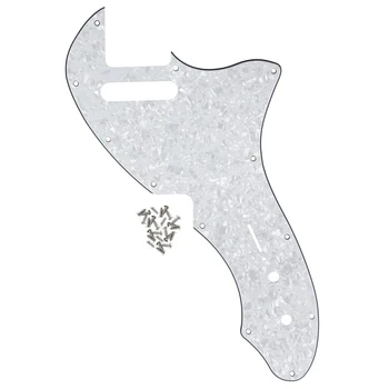 NEW Electric Guitar Pickguard Scratch Plate & Screws For FD Tele Thinline 69 Reissue RI Style Guitar Parts ,White Pearl