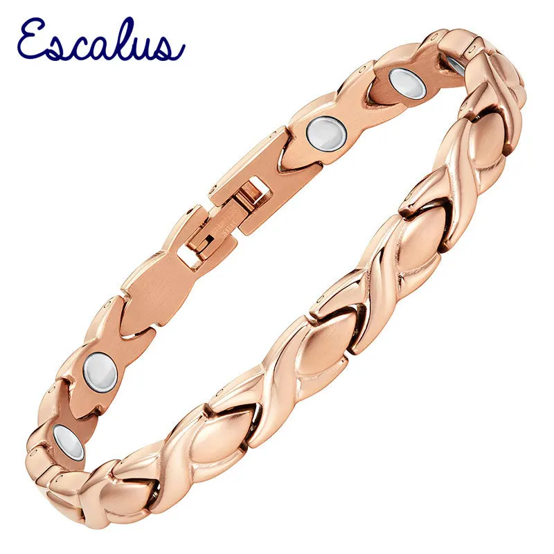 Escalus Bio Healing Women Magnetic Bracelet Rose Gold Stainless Steel Bangle Ladies Gift Health Magnets Wristband Charm
Escalus Bio Healing Women Magnetic Bracelet Rose Gold Stainless Steel Bangle Ladies Gift Health Magnets Wristband Charm