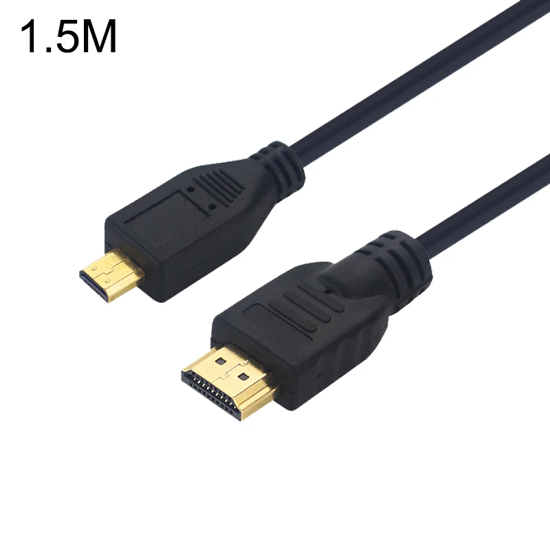 1.5M Micro HDMI to HDMI Cable Adapter Male-Male HDMI 1080P Converter for Raspberry Pi 4 Model B / PS3 / XBOX / HDTV
1.5M Micro HDMI to HDMI Cable Adapter Male-Male HDMI 1080P Converter for Raspberry Pi 4 Model B / PS3 / XBOX / HDTV