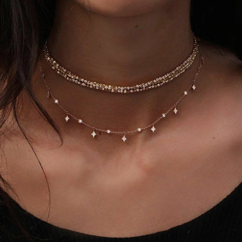 New Fashion Female Bohemian Multi Layers Necklace SetTassel sexy Pendant copper Choker tassel Necklace Chain Jewelry
New Fashion Female Bohemian Multi Layers Necklace SetTassel sexy Pendant copper Choker tassel Necklace Chain Jewelry