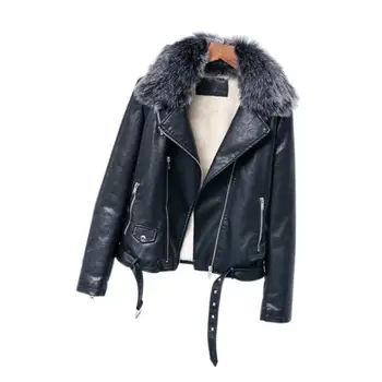 2019 autumn winter Faux Leather Jacket Coat Women's Thick Warm Fur Collar Biker Motorcycle Jackets Zipper Black Outwear r1412
2019 autumn winter Faux Leather Jacket Coat Women's Thick Warm Fur Collar Biker Motorcycle Jackets Zipper Black Outwear r1412