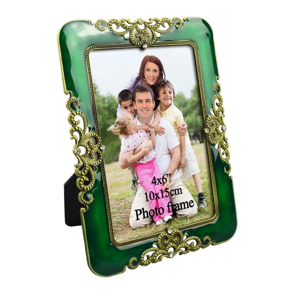 

Giftgarden 4x6 Green Zinc Alloy Classic Photo Frames Picture Frame Table Decoration Anniversary Gift