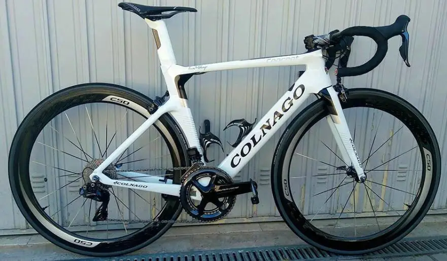 

White Carbon Road Complete Bike Colnago Concept Full Bicycle With R7000 R8010 Groupset For Sale