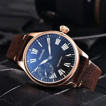 Luxury Brand 44mm Parnis Black Dial Rose Golden Case Luminous Leather strap 6497 Hands Winding Men's Watch
Luxury Brand 44mm Parnis Black Dial Rose Golden Case Luminous Leather strap 6497 Hands Winding Men's Watch