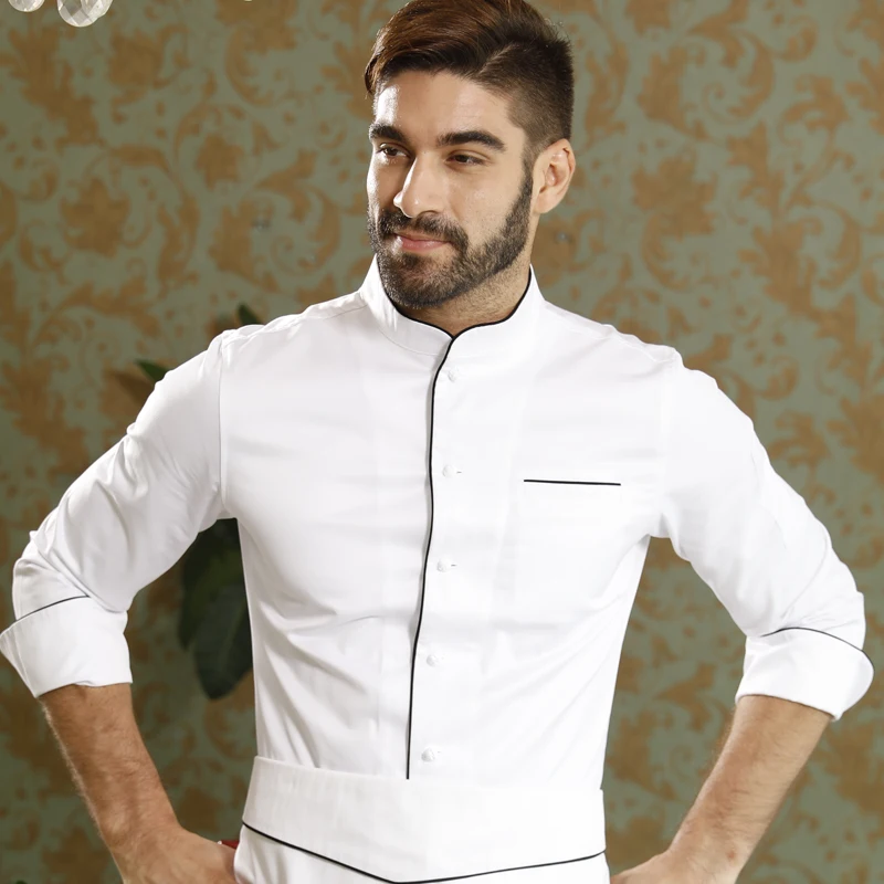 Food service high quality restaurant kitchen pure cotton long sleeve white top chef coat for Cooking competition
Food service high quality restaurant kitchen pure cotton long sleeve white top chef coat for Cooking competition