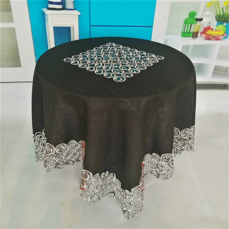 Square 110cm Embroidery Handmade Hollow Black Simple Atmosphere Multi-purpose Tablecloth Christmas Wedding Decor Table Cloth
Square 110cm Embroidery Handmade Hollow Black Simple Atmosphere Multi-purpose Tablecloth Christmas Wedding Decor Table Cloth