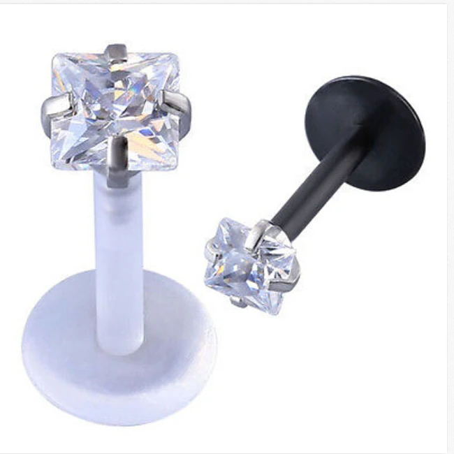 Jovivi 1pc 16G Clear Round Cubic Zirconia Internal Threaded Acrylic White Black Bioflex Monroe Labret Lip 5/16" Bar Ring
Jovivi 1pc 16G Clear Round Cubic Zirconia Internal Threaded Acrylic White Black Bioflex Monroe Labret Lip 5/16" Bar Ring