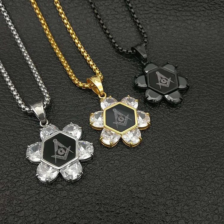 Six awn star design Shape HIP Hop Gold with zircon Pave Masonic Necklaces Stainless Steel Free Mason Freemasonry Pendants Mens
Six awn star design Shape HIP Hop Gold with zircon Pave Masonic Necklaces Stainless Steel Free Mason Freemasonry Pendants Mens