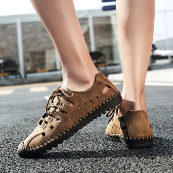 20 Fashion Men Shoes Hollow Leather Lace-up Men Casual Shoes Outdoor Beach Plus Size Sandals Clogs Gladiator Summer Casual Shoes
20 Fashion Men Shoes Hollow Leather Lace-up Men Casual Shoes Outdoor Beach Plus Size Sandals Clogs Gladiator Summer Casual Shoes