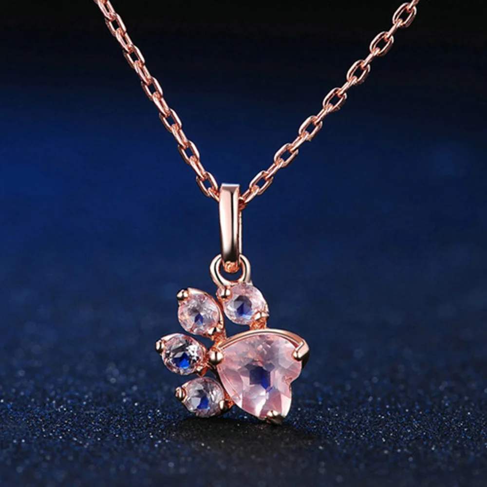 1 pcs Lovely Bear Cat Paw Print Pendant Necklace For Women Rose Gold Chain Necklace Fashion Birthstone Jewelry Accessories Gifts
1 pcs Lovely Bear Cat Paw Print Pendant Necklace For Women Rose Gold Chain Necklace Fashion Birthstone Jewelry Accessories Gifts