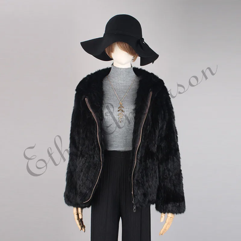 ETHEL ANDERSON Womens Real Farm Rabbit Fur Zipper Coat Lady Thick Jacket Casual Long Sleeve Hooded Top Casual Overcoats
ETHEL ANDERSON Womens Real Farm Rabbit Fur Zipper Coat Lady Thick Jacket Casual Long Sleeve Hooded Top Casual Overcoats