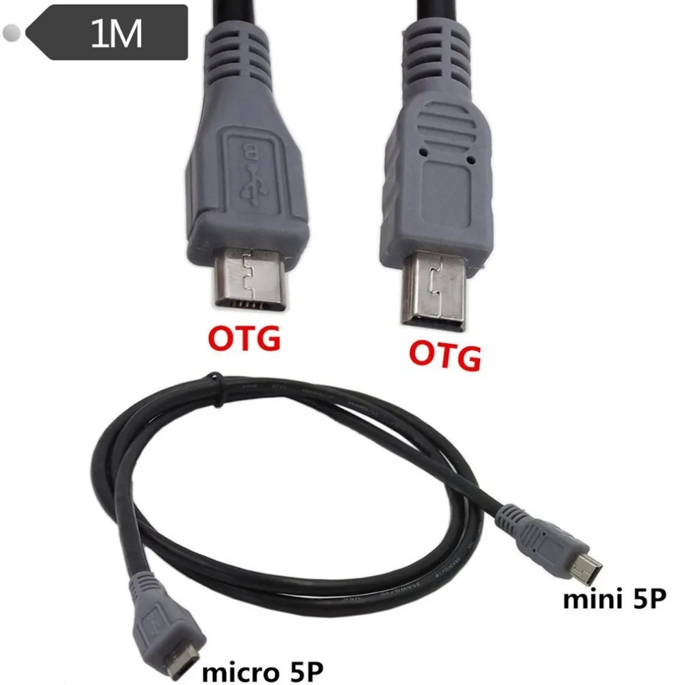 1M Micro USB to Mini USB OTG Cable Adapter Male to Male type 5-pin Converter Adapter Data Transfer Charging Mini Extension Cable
1M Micro USB to Mini USB OTG Cable Adapter Male to Male type 5-pin Converter Adapter Data Transfer Charging Mini Extension Cable