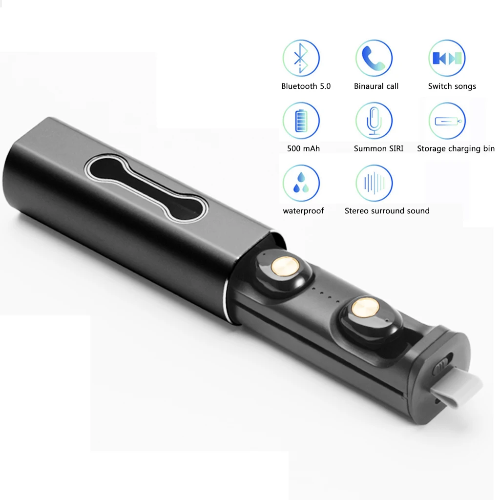TI9S TWS Bluetooth 5.0 Earphone Wireless True Headsets 3D Stereo Deep Bass Binaural Call Earbuds with Microphone Charging Box
TI9S TWS Bluetooth 5.0 Earphone Wireless True Headsets 3D Stereo Deep Bass Binaural Call Earbuds with Microphone Charging Box