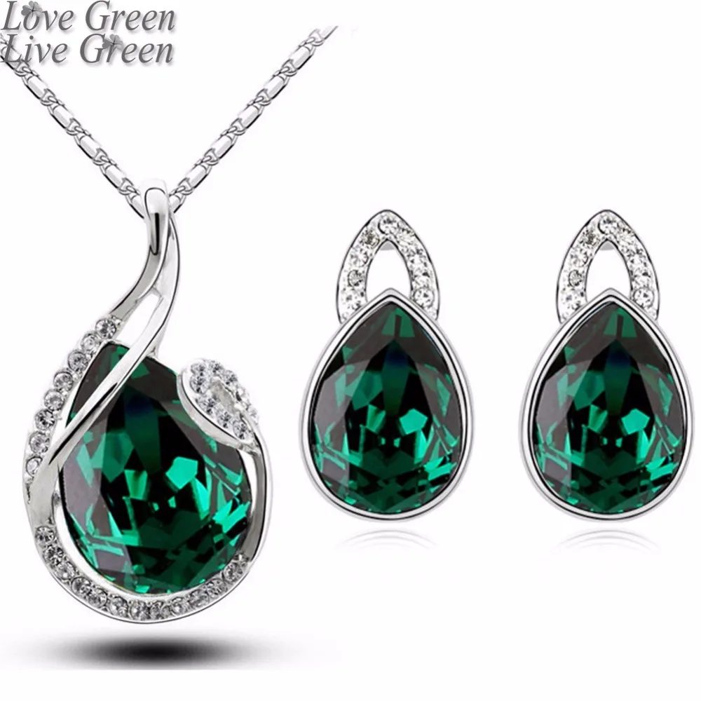 2017 new arrival brand design wedding white Gold austrian Crystal water drop jewelry sets fashion necklace earrings 80046
2017 new arrival brand design wedding white Gold austrian Crystal water drop jewelry sets fashion necklace earrings 80046